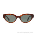 Gafas de sol de ojo de gato acetato de moda polarizada